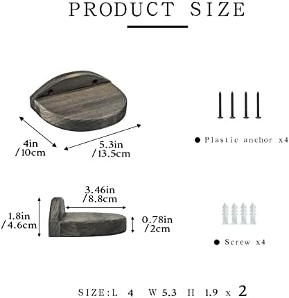 Freezing Point Semicircle Floating Shelves Set of 2