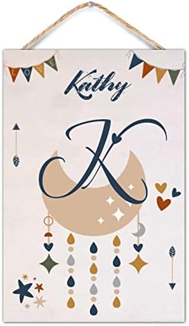 Custom Wood Last Name Sign Wooden Wedding Gift Initial Letter Personalized Monogram