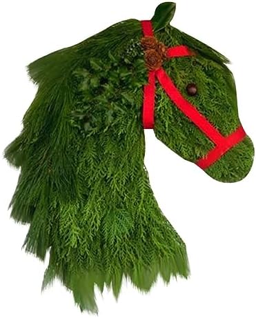 Christmas Wreath Horse Head Door Hanger