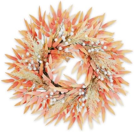 Fall Wreaths for Front Door with Leaves Decor