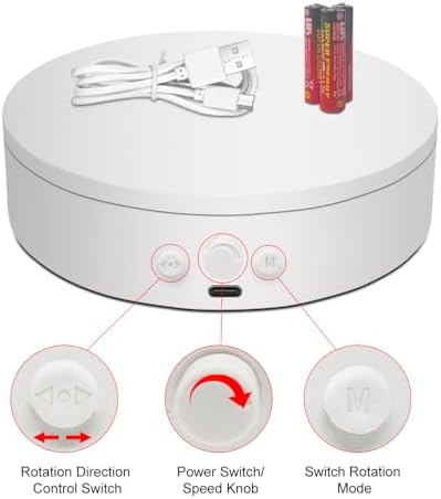 ComXim Rotating Display Stand with Type-C Cable 59 Inch White