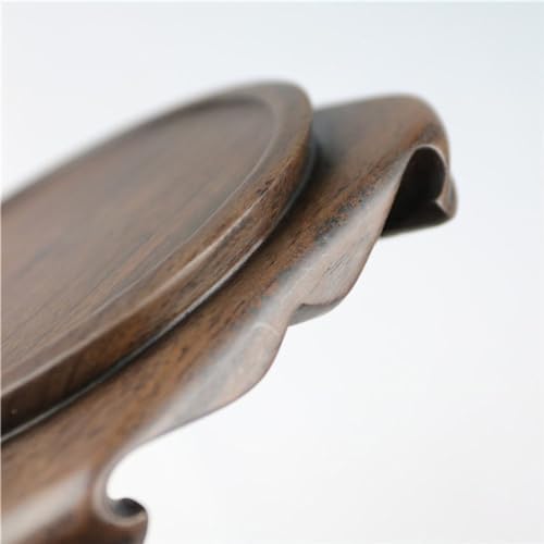 GOLDY AND WENDY Vintage Rosewood Pedestal Display Stand for Collectibles