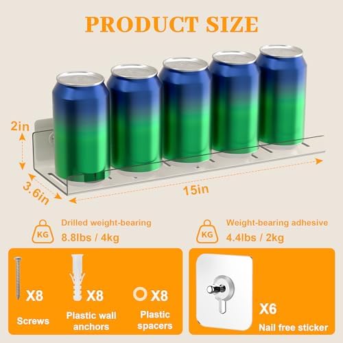 2 Pack Adhesive Floating Shelves for No Drilling Wall Storage
