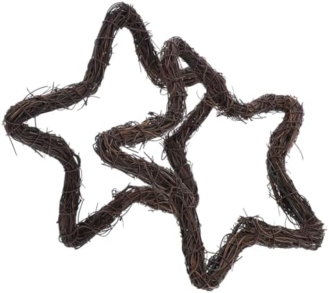 2pcs Star Shaped Wreath Frame for Holiday and Wedding Decor