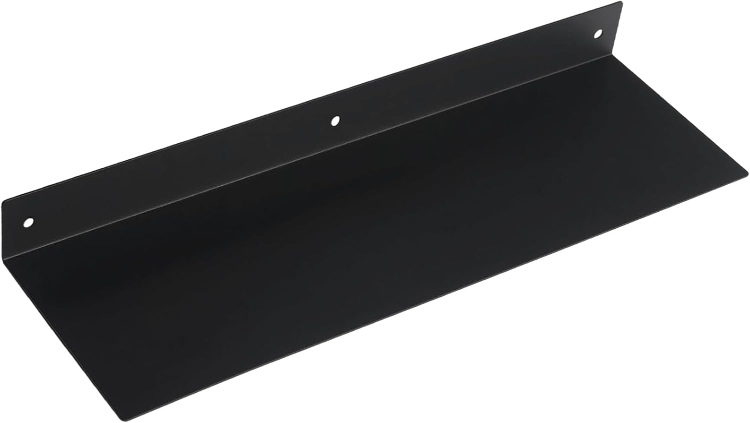 Heavy Duty Black Linear Floating Metal Shelf for Modern Home Decor