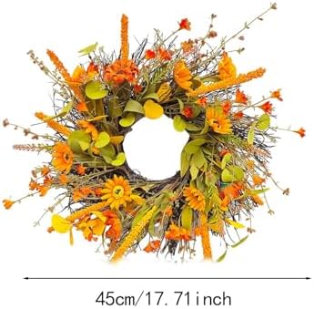 Generic Fall Harvest Wreath Door Hanger for Seasonal Home Decor 1