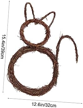 Cat Shape Halloween Hanging Wreath Door Decor