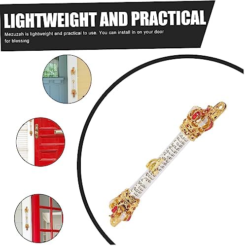 Cabilock Metal Mezuzah Door Crown Jewish Decor