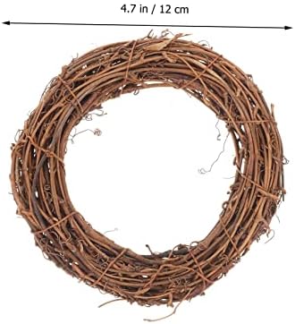 Sosoport 5Pcs Rattan Wreath Rings for Christmas and Holiday Decor