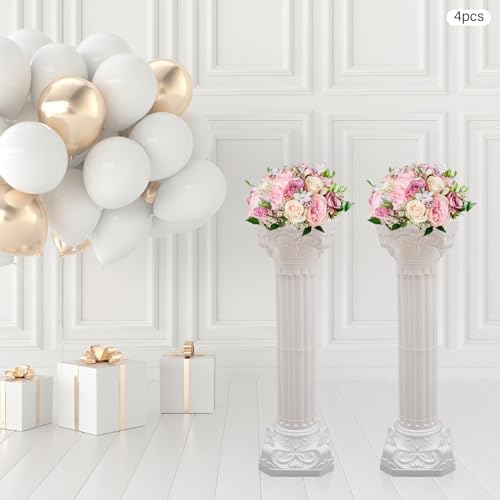 Roman Pillars Decoration Party Flower Pot Columns Set 4Pcs
