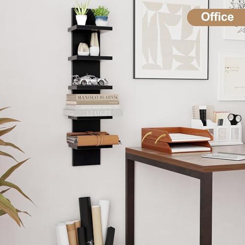 Fun Memories 5 Tier Wall Shelf Unit Black