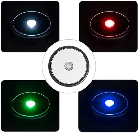 LED Multicolor Lighted Pedestal Stand for Crystal Display