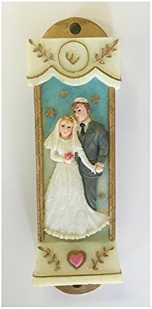 Alef Judaica Clay Wedding Mezuzah Decor