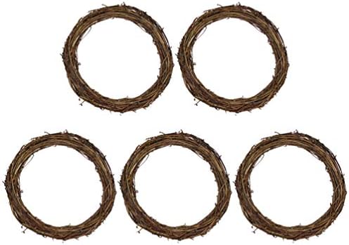15 inch Rattan Wreath Set 10 pcs Dried Vine Door Hanger Home Decor