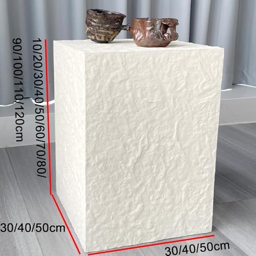 White Acrylic Cube Display Pedestal Stand 50X50X120CM