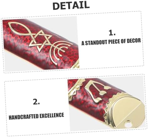 ABOOFAN 2 Sets Elegant Metal Mezuzah with Scroll