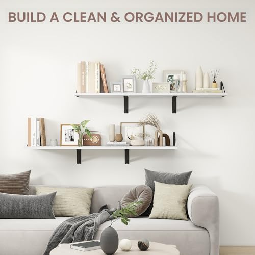 Deep Floating Shelves for Wall Set of 2