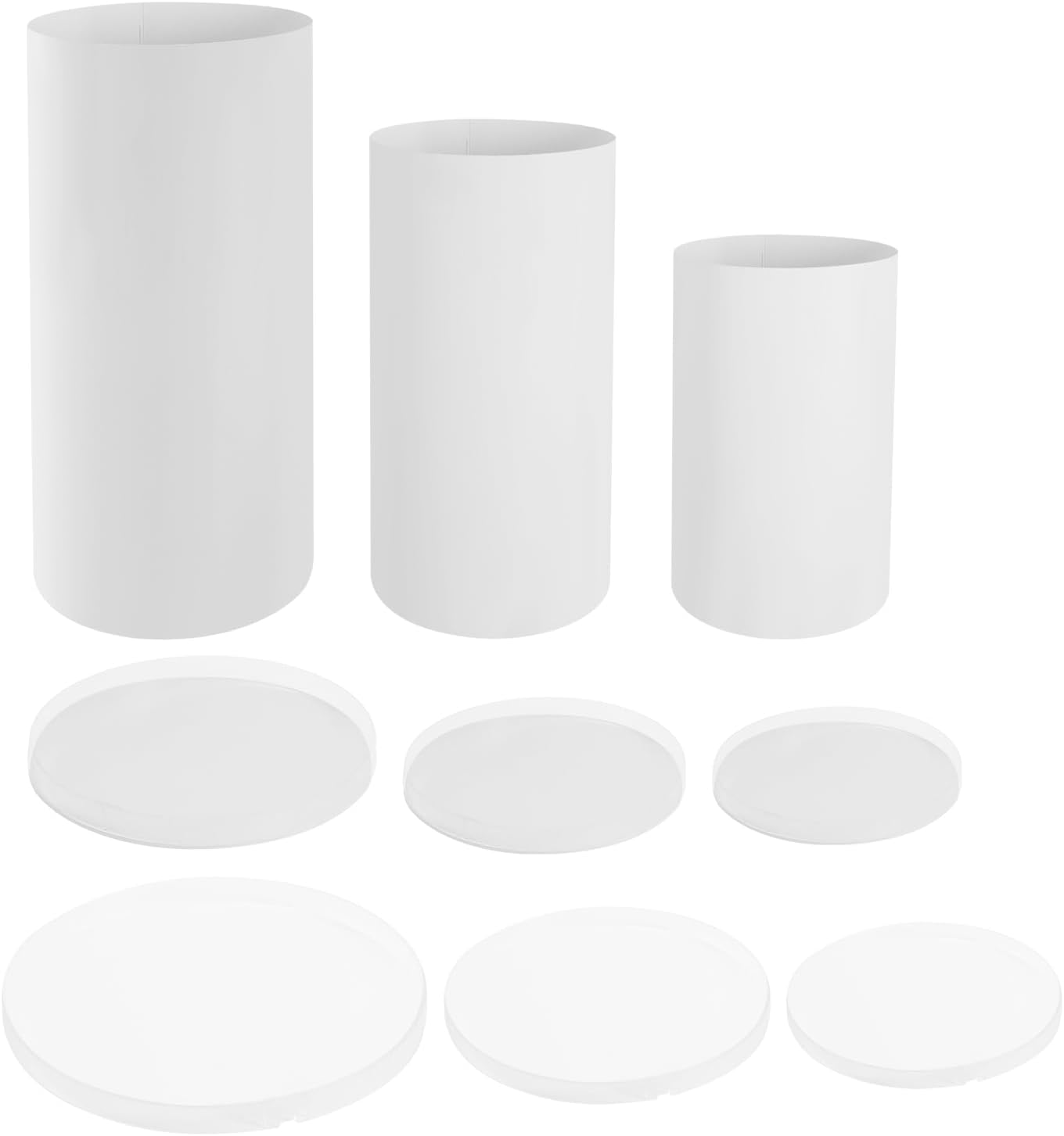 3Pcs Cylinder Pedestal Display Stand for Wedding Decor