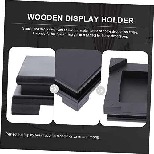 Cabilock 2 Pcs Square Wood Display Stand for Vases and Decor