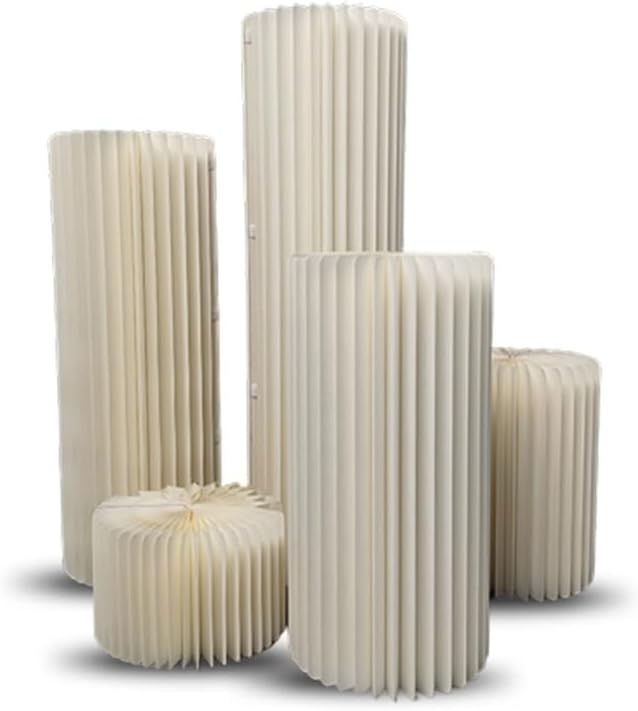 5pcs Foldable Cylinder Pedestal Stands for Wedding Decor