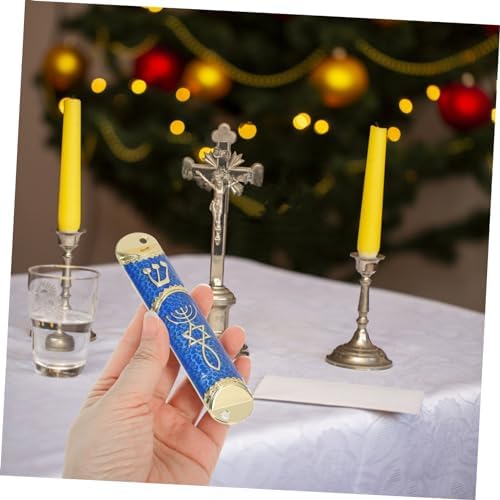 BESTYASH Metal Mezuzah with Scroll for Home Decor and Hanukkah