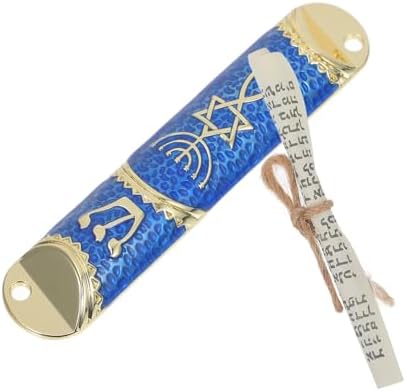 BESTYASH Metal Mezuzah with Scroll for Home Decor and Hanukkah
