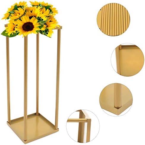 Kathring Gold Pedestal Tables for 4pcs Party Centerpieces
