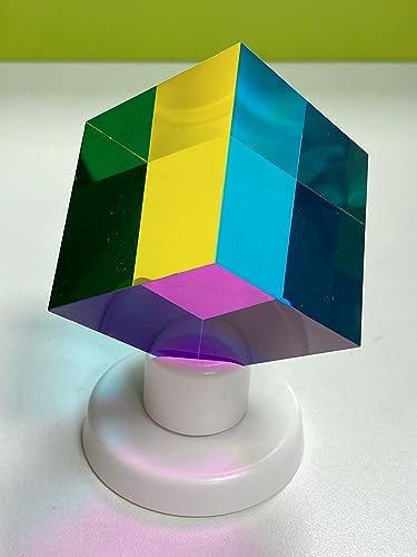 Rotating 360 CMY Cube Display Stand Stylish and Safe