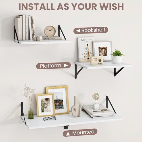 Deep Floating Shelves for Wall Set of 2