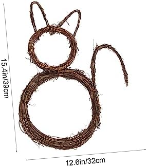 VOSAREA Cat Halloween Wreath Door Pendant DIY Decor