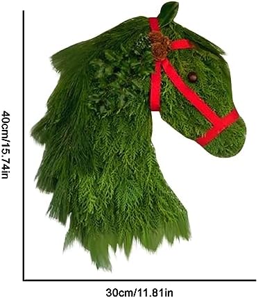 Christmas Wreath Horse Head Door Hanger