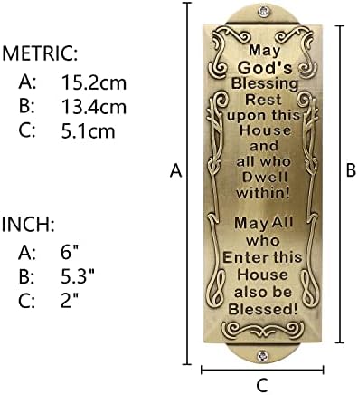 BRTAGG Metal Mezuzah Door Accent 6x2 Inch