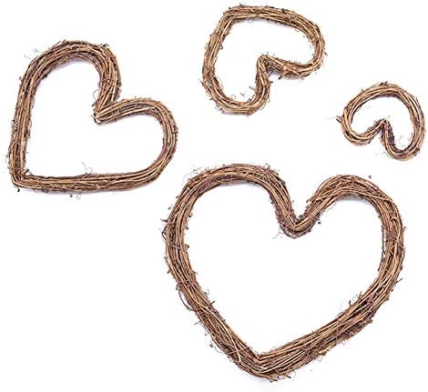 Unique Rattan Wreath Base Round Heart Shape DIY Decor