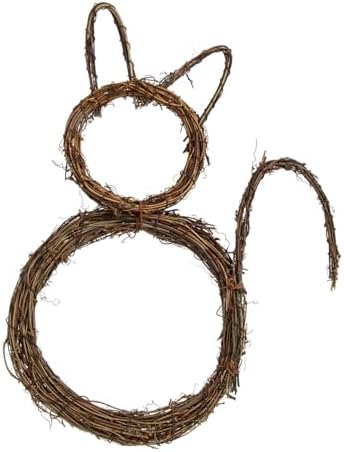 GLEAVI Small DIY Cat Wreath Hanging Garland for Halloween Home Decor