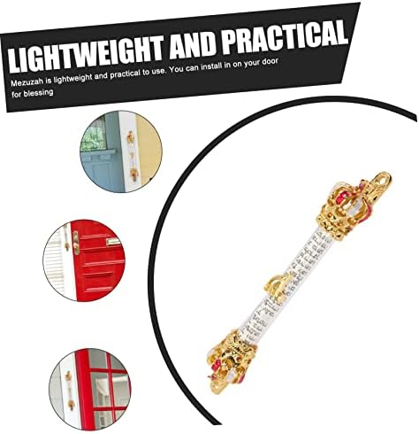 PRETYZOOM Metal Mezuzah Scroll Plaque for Door Decor Hannukah Gift for Mom