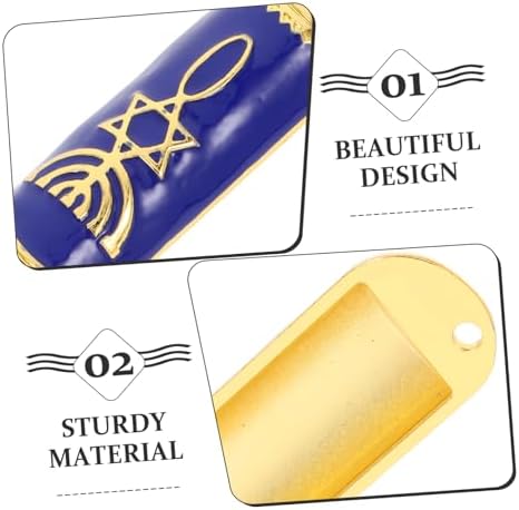 BIUDECO Metal Mezuzah Decor Home Blessing Wall Scroll Door Mount