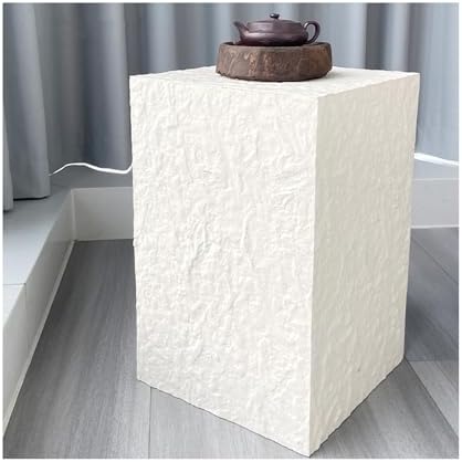White Acrylic Cube Display Pedestal Stand 50X50X120CM