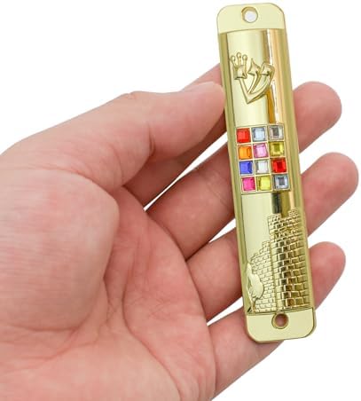MrMrKura Gold Mezuzah Scroll Door Decor