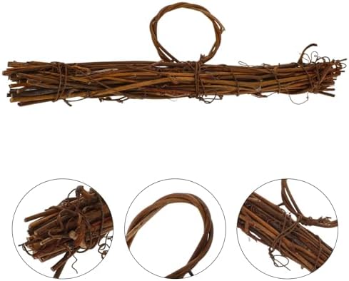 Milisten Hanger Shaped Rattan Wreath Frame for Crafting and Home Decor