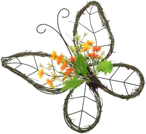 Butterfly Shaped Floral Wreath Spring Door Hanging Decoration