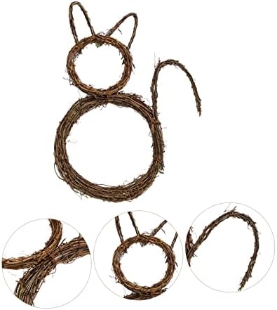 VOSAREA Cat Halloween Wreath Door Pendant DIY Decor