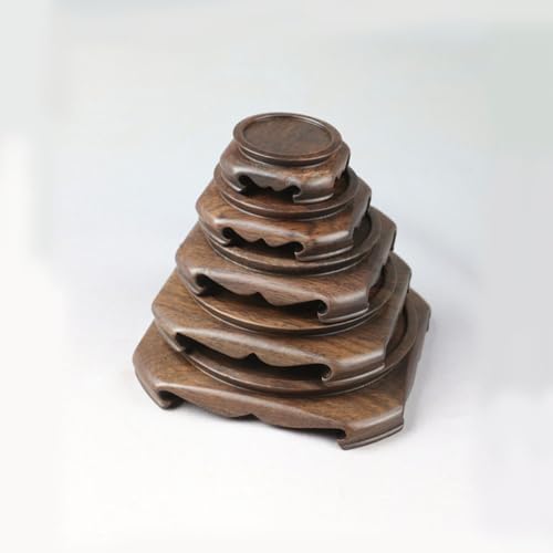 GOLDY AND WENDY Vintage Rosewood Pedestal Display Stand for Collectibles