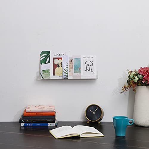 Cq Acrylic 15 Inch Floating Bookshelf for Kids Room