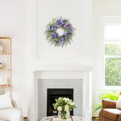 Briful Purple Spring Wreath for Front Door