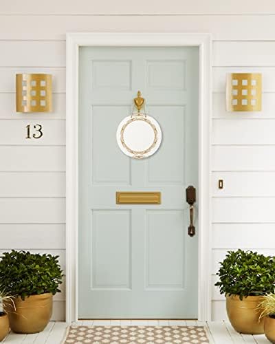 10 Inch Floral Wreath Front Door Decor Sign