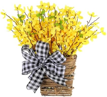Spring Flower Wreath Basket - Artificial Hydrangea Door Decor