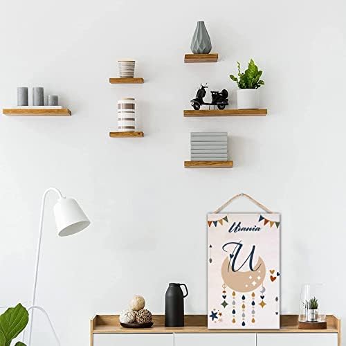 Custom Wood Last Name Sign Wooden Wedding Gift Initial Letter Monogram Decor