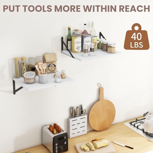 Deep Floating Shelves for Wall Set of 2