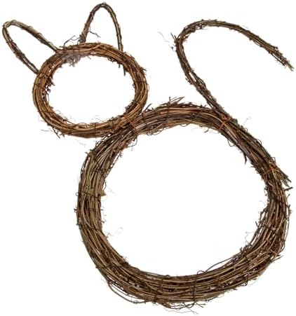 Healifty Cat Wreath Pendant for Door Hanging DIY Decor