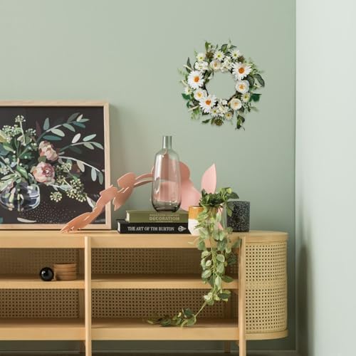 18 Inch Spring Summer Artificial Flower Wreath for Front Door